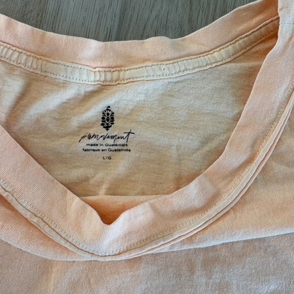 Free People Movement Boxy Cropped Crewneck T-shirt Neon Orange Large - Picture 6 of 6